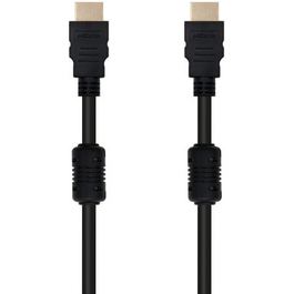 Nano Cable Cable HDMI 1.4 Alta Velocidad con Ethernet, Conectores Macho-Macho Dorados, 10m, Negro, 4K, 10.15.1810